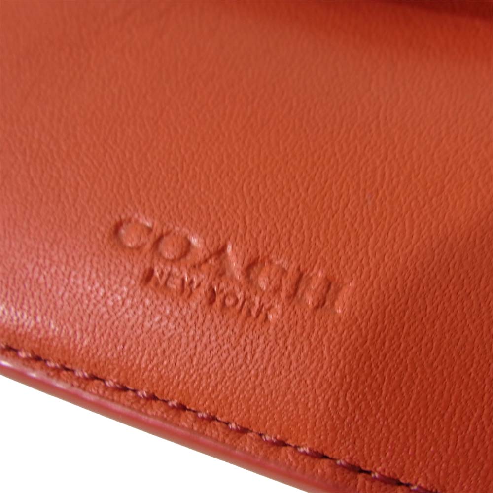COACH コーチ 88400 二つ折り 財布 ブルー系【中古】