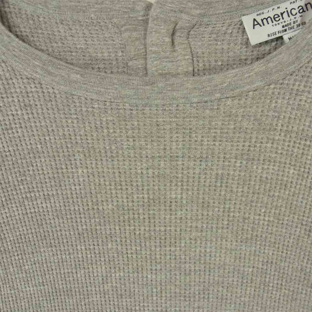 AMERICANA アメリカーナ ワッフル カットソー コットン 日本製 グレー系【中古】