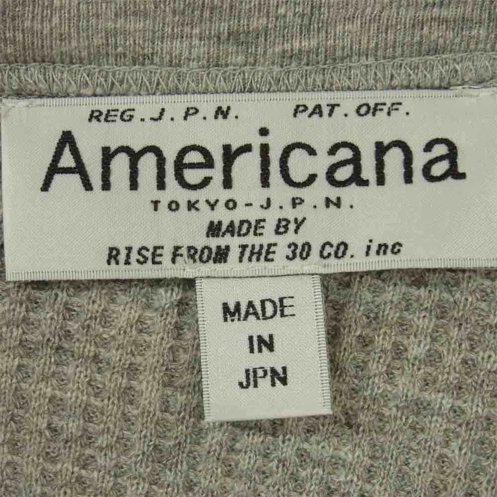 AMERICANA アメリカーナ ワッフル カットソー コットン 日本製 グレー系【中古】