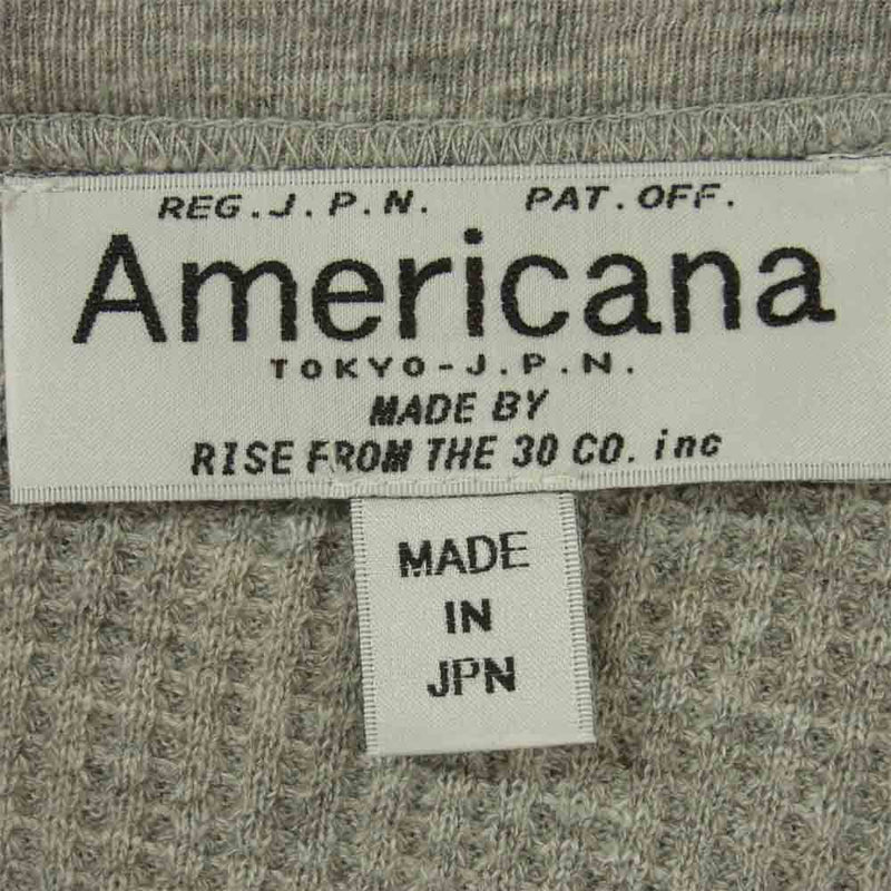 AMERICANA アメリカーナ ワッフル カットソー コットン 日本製 グレー系【中古】