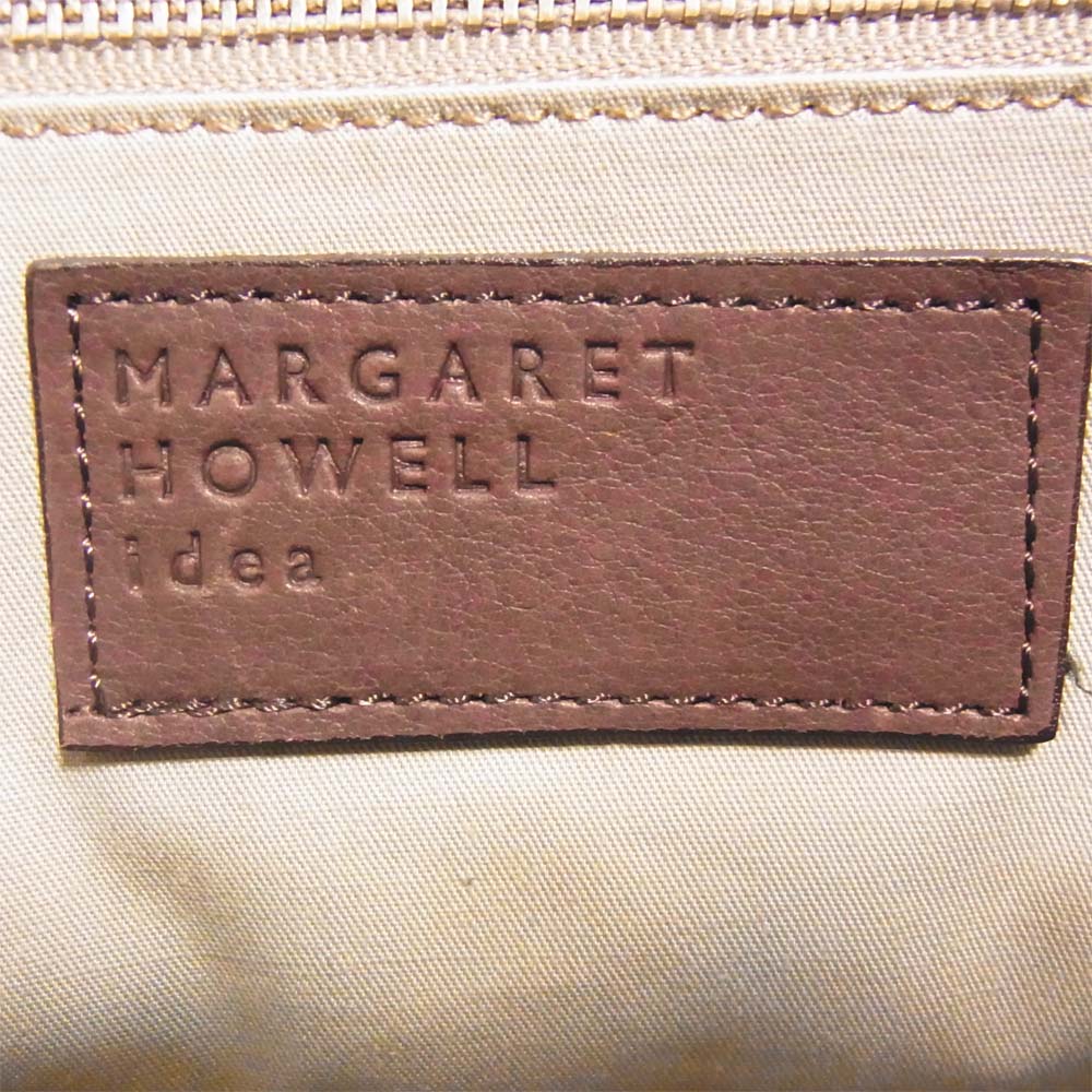 MARGARET HOWELL マーガレットハウエル レザー トート バッグ ダークブラウン系【中古】