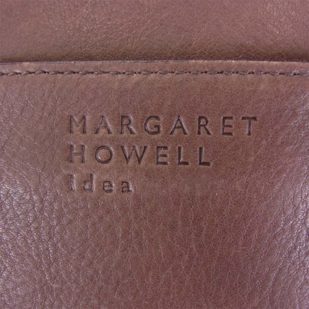 MARGARET HOWELL マーガレットハウエル レザー トート バッグ ダークブラウン系【中古】