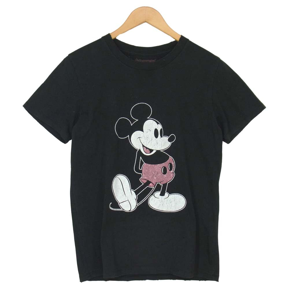 Ron Herman ロンハーマン ミッキー プリント ダメージ 加工 Tシャツ ブラック ブラック系 M【中古】