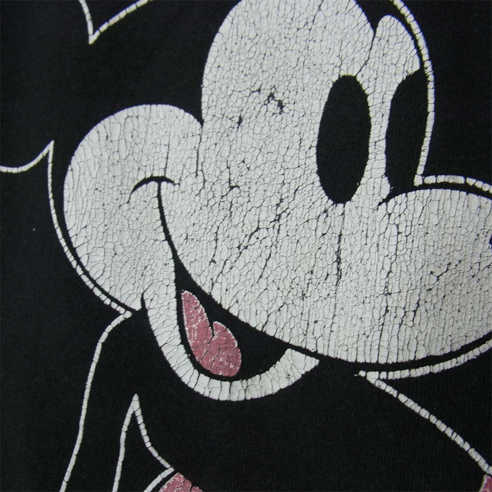 Ron Herman ロンハーマン ミッキー プリント ダメージ 加工 Tシャツ ブラック ブラック系 M【中古】