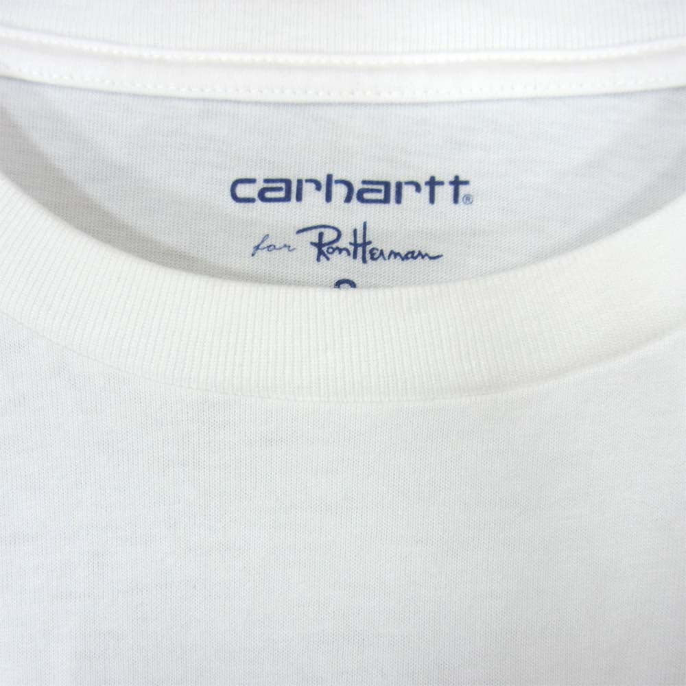 Ron Herman ロンハーマン × Carhartt カーハート 別注 Tシャツ ホワイト系 S【中古】