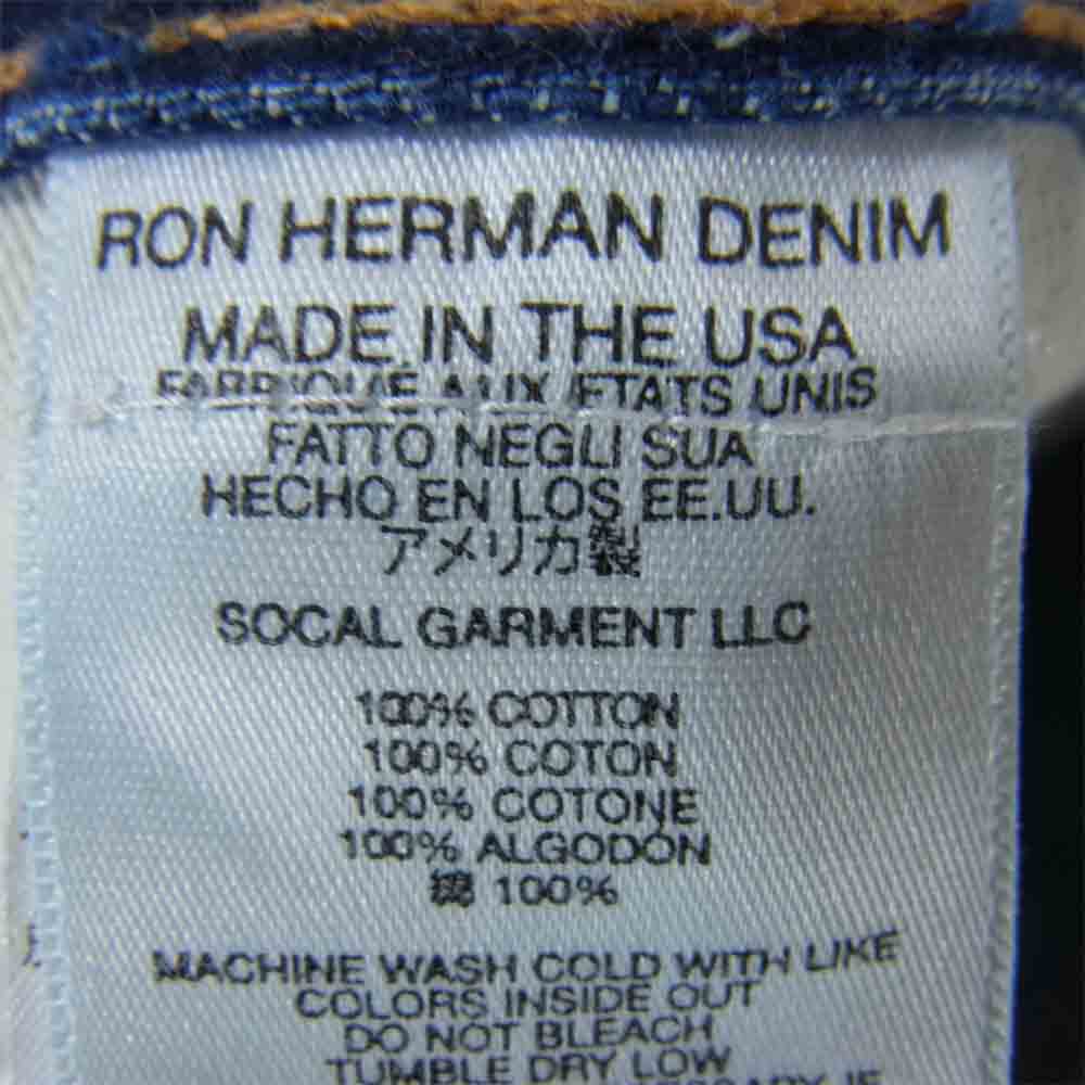 Ron Herman ロンハーマン RHD02-PR-l01 USA製 ダメージ ペイント 加工 デニム インディゴブルー系 W31【中古】
