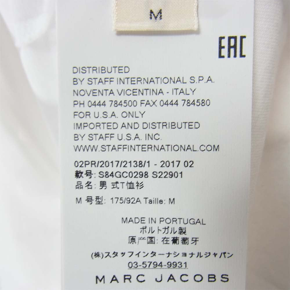 Ron Herman ロンハーマン 17SS × MARC JACOBS マークジェイコブス LOS ANGELES プリント Tシャツ ホワイト系 M【中古】