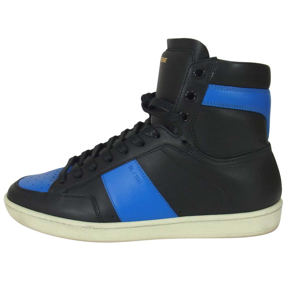SAINT LAURENT サンローラン SL/10H COURT ハイトップ スニーカー ブルー系 39【中古】