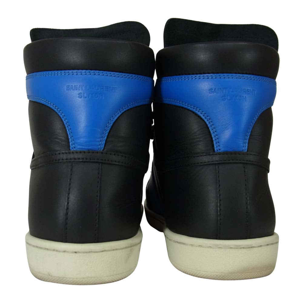 SAINT LAURENT サンローラン SL/10H COURT ハイトップ スニーカー ブルー系 39【中古】