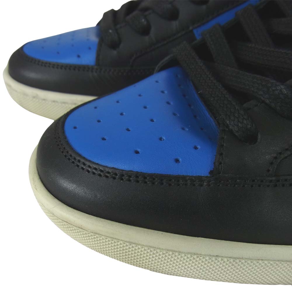 SAINT LAURENT サンローラン SL/10H COURT ハイトップ スニーカー ブルー系 39【中古】