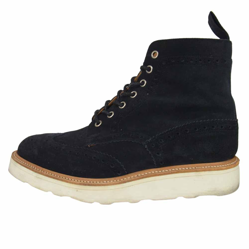 Tricker's トリッカーズ M2508 スエード カントリー ブーツ ブラック系 6.5【中古】