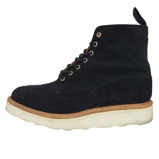 Tricker's トリッカーズ M2508 スエード カントリー ブーツ ブラック系 6.5【中古】