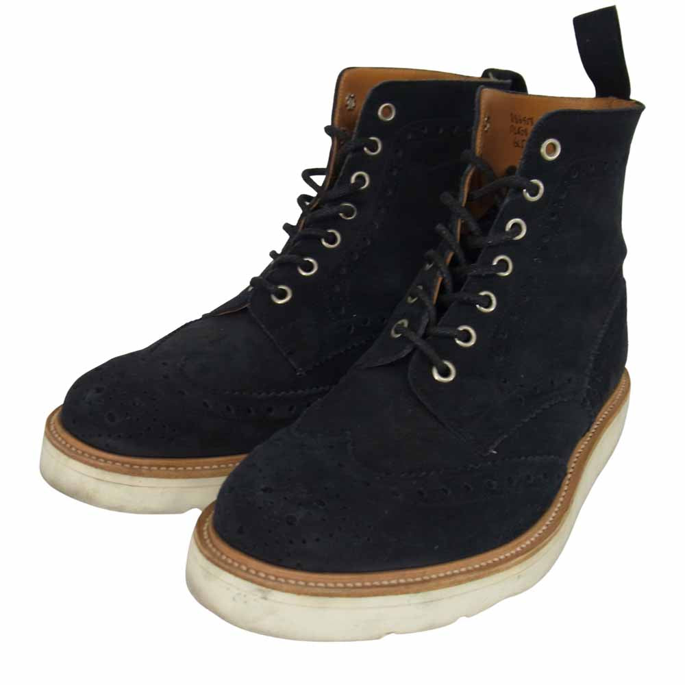 Tricker's トリッカーズ M2508 スエード カントリー ブーツ ブラック系 6.5【中古】