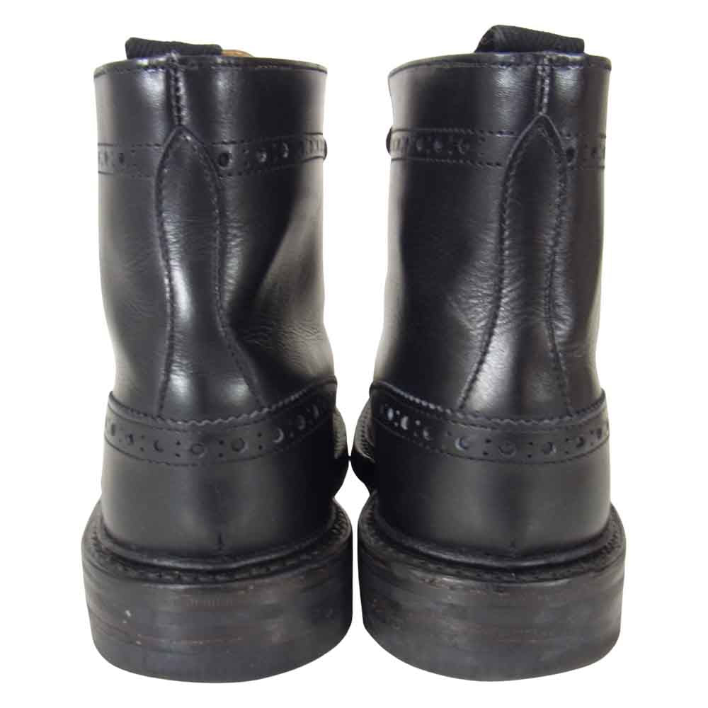 Tricker's トリッカーズ M2508 MOLTON モールトン レザー カントリー ブーツ ブラック系 6.5【中古】