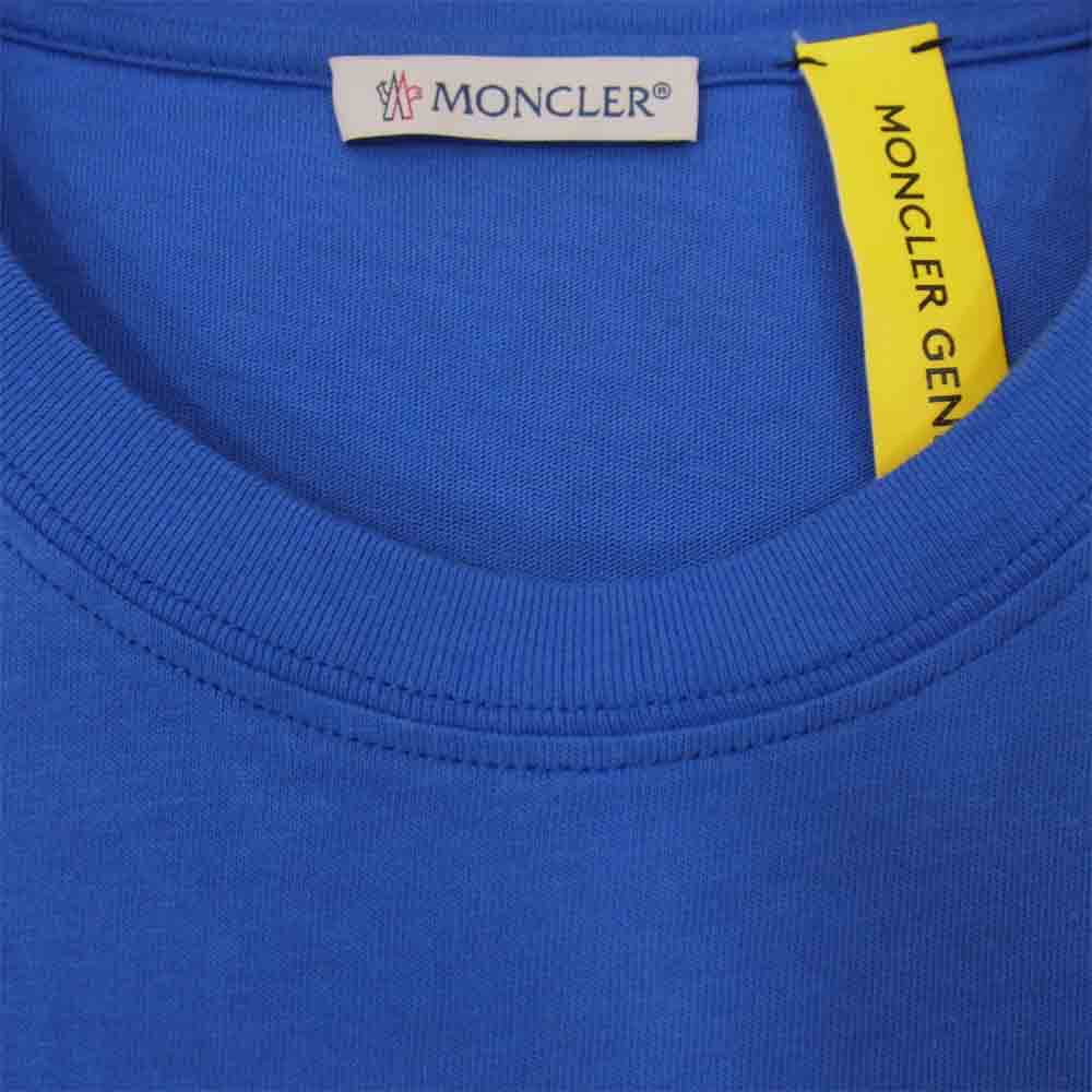 MONCLER モンクレール GENIUS ジーニアス × FRAGMENT フラグメント 国内正規品 staff スタッフ プリント Tシャツ ブルー系 M【美品】【中古】