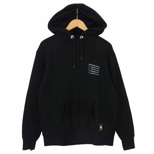 MONCLER モンクレール 18AW GENIUS ジーニアス × FRAGMENT フラグメント BACK STAGE プリント プルオーバー パーカー ブラック系 M【中古】