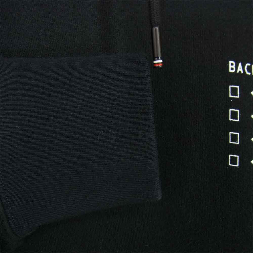 MONCLER モンクレール 18AW GENIUS ジーニアス × FRAGMENT フラグメント BACK STAGE プリント プルオーバー パーカー ブラック系 M【中古】