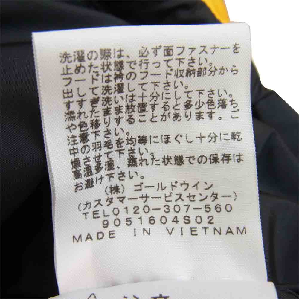 THE NORTH FACE ノースフェイス ND91841 国内正規品 Nuptse Jacket ヌプシ ダウン ジャケット イエロー系 ブラック系 M【中古】