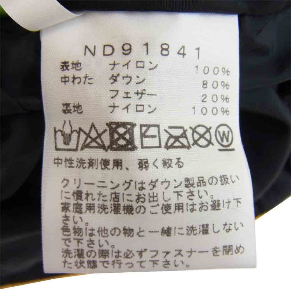 THE NORTH FACE ノースフェイス ND91841 国内正規品 Nuptse Jacket ヌプシ ダウン ジャケット イエロー系 ブラック系 M【中古】