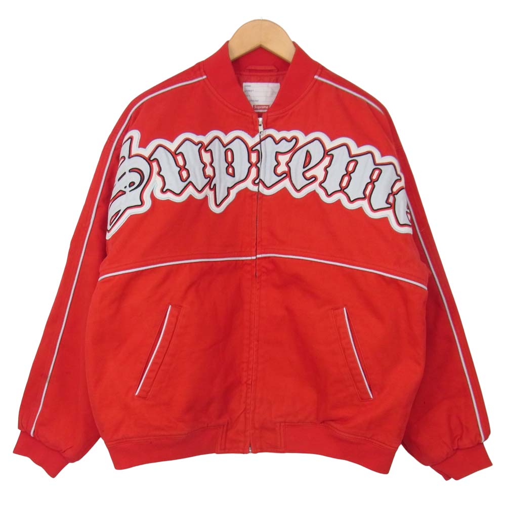 Supreme シュプリーム 21SS Twill Old English Varsity Jacket ツイル バーシティ ジャケット レッド系 M【新古品】【未使用】【中古】