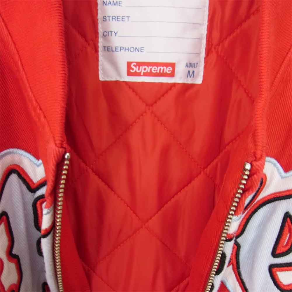 Supreme シュプリーム 21SS Twill Old English Varsity Jacket ツイル バーシティ ジャケット レッド系 M【新古品】【未使用】【中古】