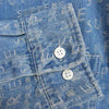 Supreme シュプリーム 21SS Warp Jacquard Logos Denim Shirt デニム シャツ ブルー系 M【新古品】【未使用】【中古】