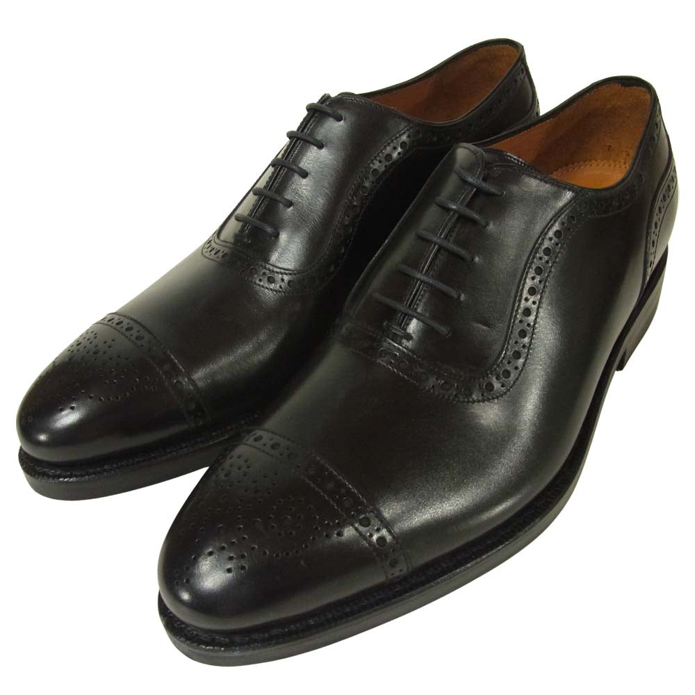 JALAN SRIWIJAYA ジャランスリウァヤ 98441 セミブローグ シューズ ブラック系 8【新古品】【未使用】【中古】