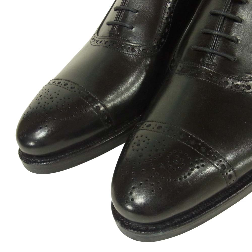 JALAN SRIWIJAYA ジャランスリウァヤ 98441 セミブローグ シューズ ブラック系 8【新古品】【未使用】【中古】