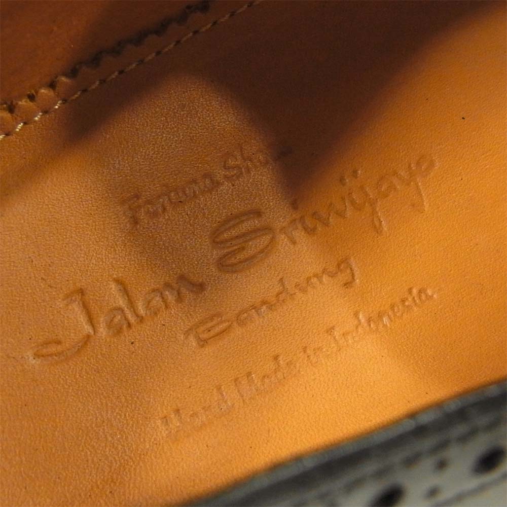 JALAN SRIWIJAYA ジャランスリウァヤ 98441 セミブローグ シューズ ブラック系 8【新古品】【未使用】【中古】