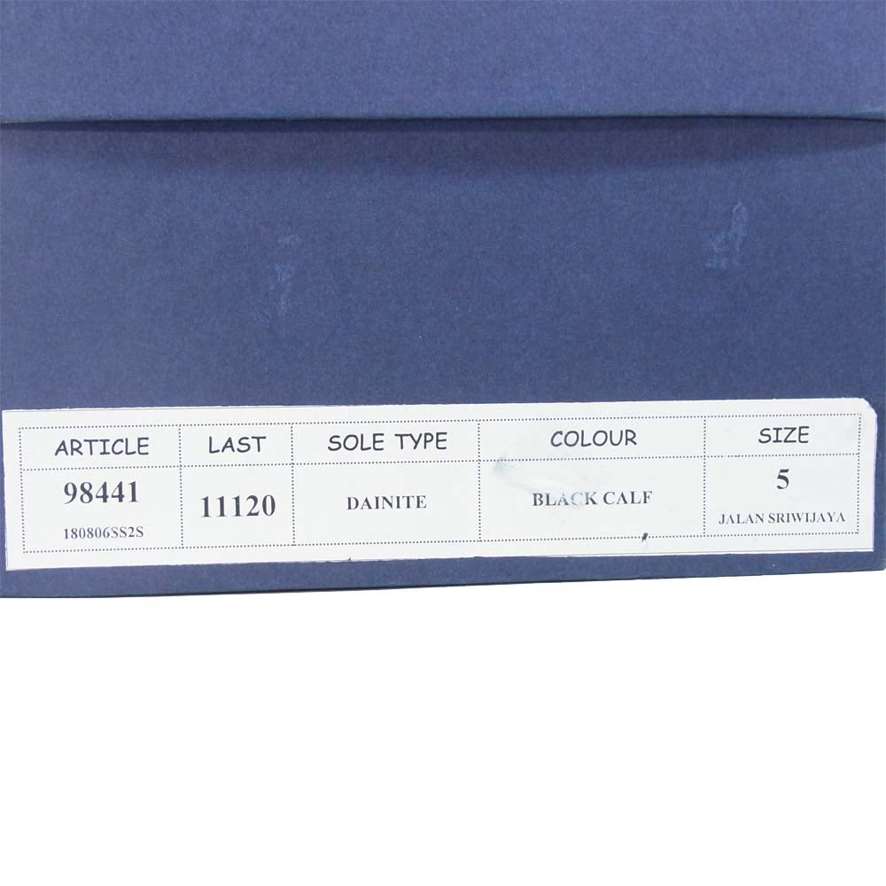 JALAN SRIWIJAYA ジャランスリウァヤ 98441 セミブローグ シューズ ブラック系 5【新古品】【未使用】【中古】