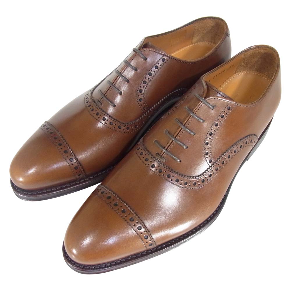 JALAN SRIWIJAYA ジャランスリウァヤ 98409 ストレートチップ ビジネス シューズ CuoioCalf 6.5【新古品】【未使用】【中古】
