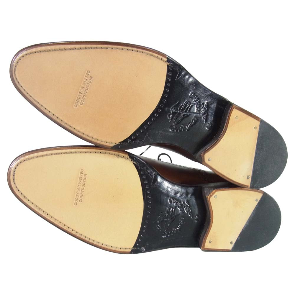 JALAN SRIWIJAYA ジャランスリウァヤ 98409 ストレートチップ ビジネス シューズ CuoioCalf 6.5【新古品】【未使用】【中古】