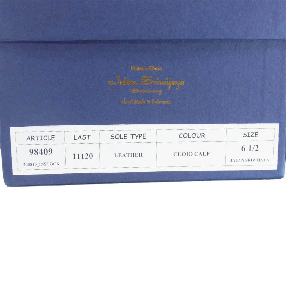 JALAN SRIWIJAYA ジャランスリウァヤ 98409 ストレートチップ ビジネス シューズ CuoioCalf 6.5【新古品】【未使用】【中古】