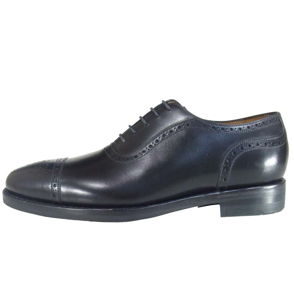 JALAN SRIWIJAYA ジャランスリウァヤ 98441 セミブローグ シューズ ブラック系 6.5【新古品】【未使用】【中古】