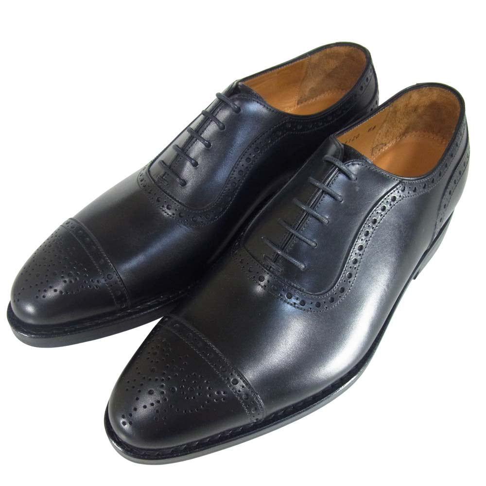 JALAN SRIWIJAYA ジャランスリウァヤ 98441 セミブローグ シューズ ブラック系 6.5【新古品】【未使用】【中古】