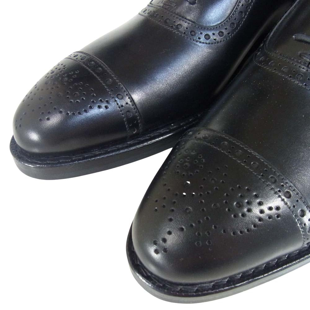 JALAN SRIWIJAYA ジャランスリウァヤ 98441 セミブローグ シューズ ブラック系 6.5【新古品】【未使用】【中古】