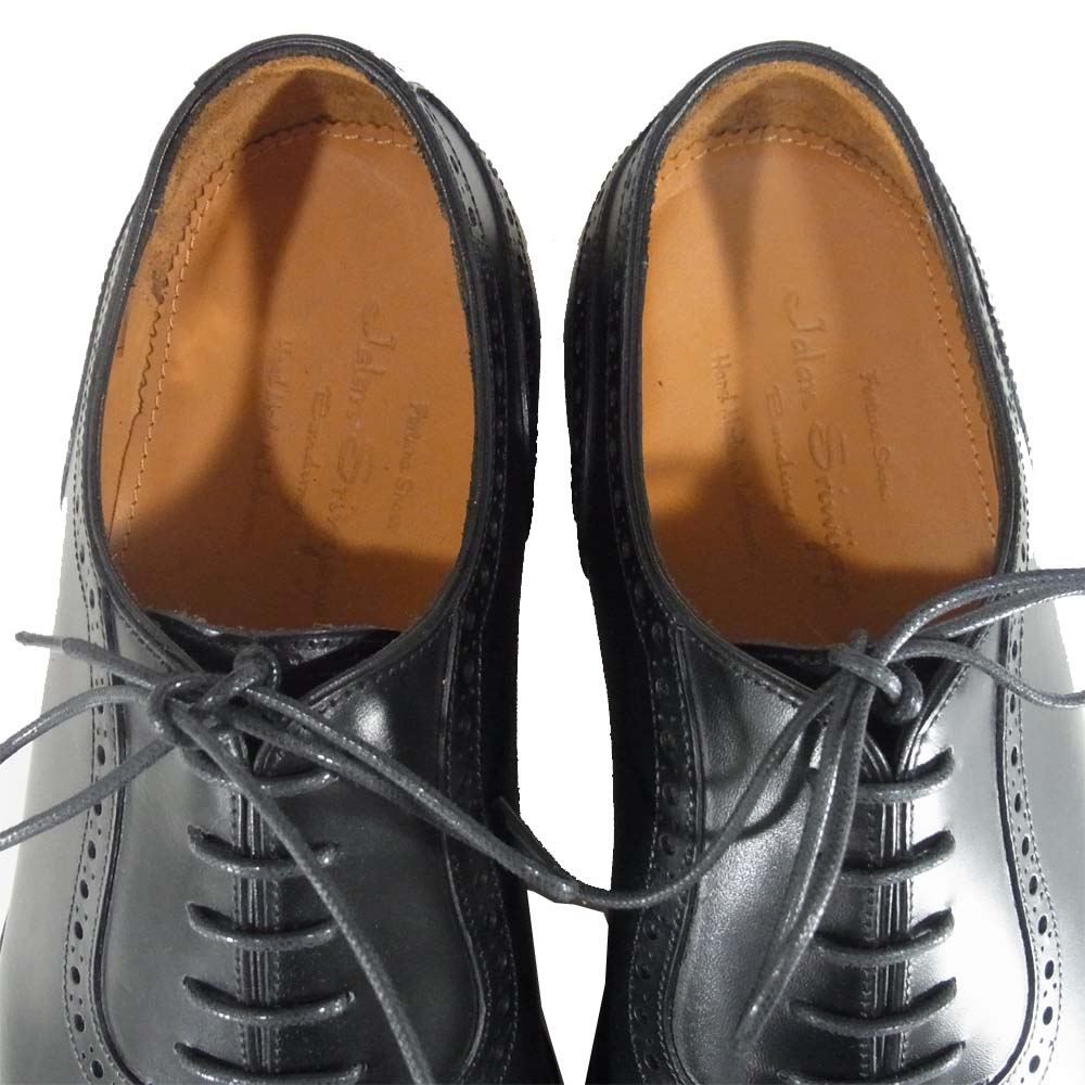 JALAN SRIWIJAYA ジャランスリウァヤ 98441 セミブローグ シューズ ブラック系 6.5【新古品】【未使用】【中古】