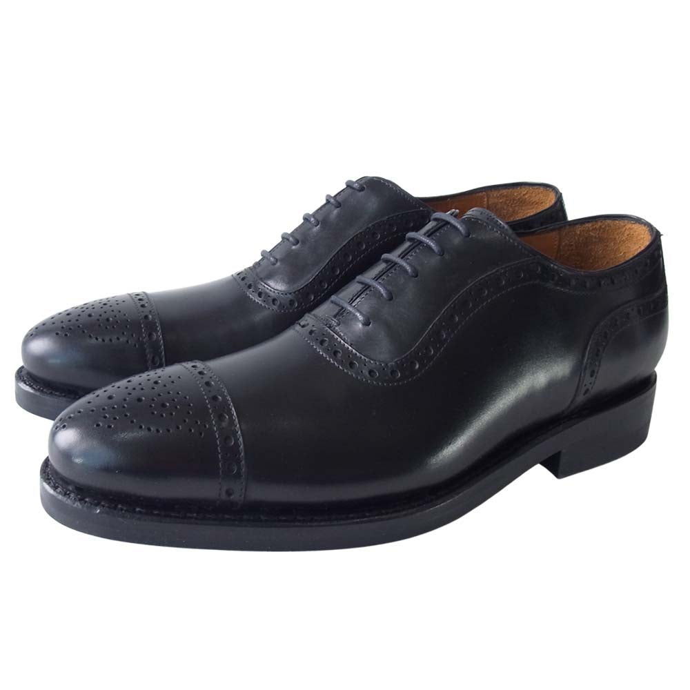 JALAN SRIWIJAYA ジャランスリウァヤ 98441 セミブローグ シューズ ブラック系 5.5【新古品】【未使用】【中古】