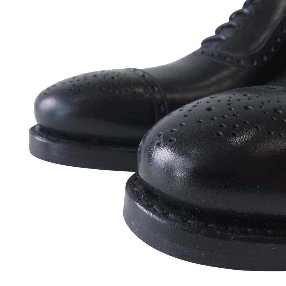 JALAN SRIWIJAYA ジャランスリウァヤ 98441 セミブローグ シューズ ブラック系 5.5【新古品】【未使用】【中古】