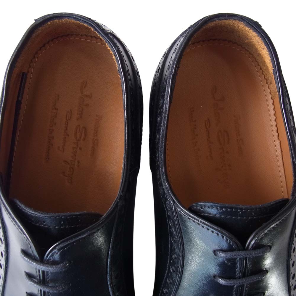 JALAN SRIWIJAYA ジャランスリウァヤ 98441 セミブローグ シューズ ブラック系 5.5【新古品】【未使用】【中古】