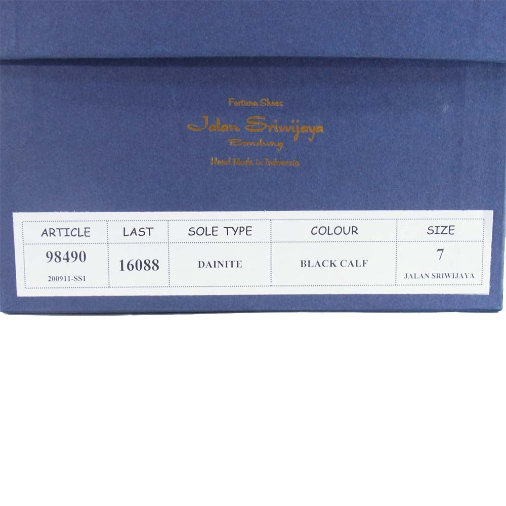 JALAN SRIWIJAYA ジャランスリウァヤ 98490 Uチップ ビジネス シューズ ブラック系 7【新古品】【未使用】【中古】