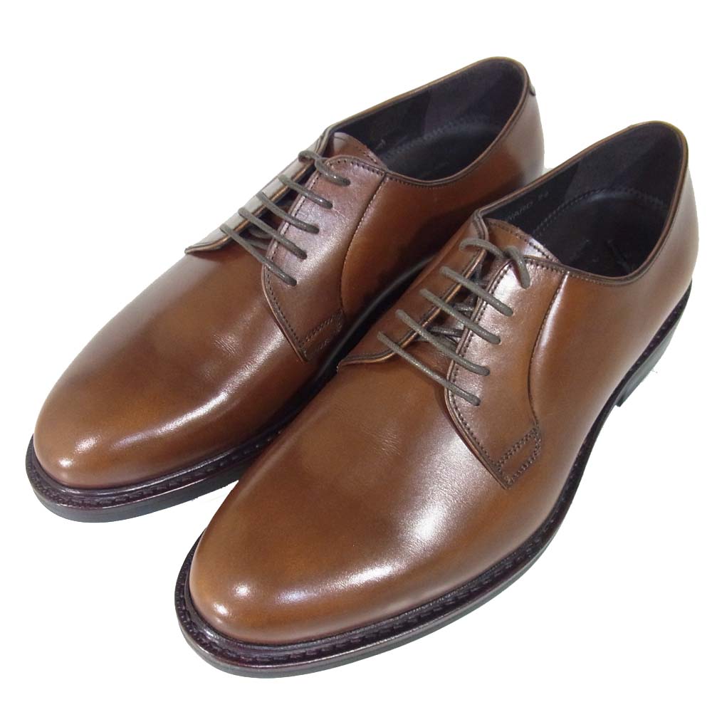 JALAN SRIWIJAYA ジャランスリウァヤ 98651 プレーントゥ ビジネス シューズ CuoioCalf 7.5【新古品】【未使用】【中古】