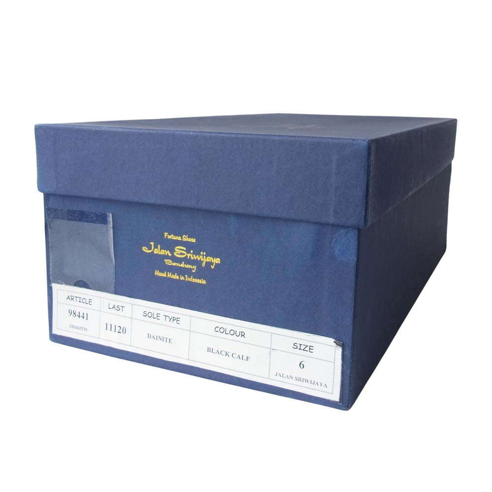 JALAN SRIWIJAYA ジャランスリウァヤ 98441 セミブローグ シューズ ブラック系 6【新古品】【未使用】【中古】