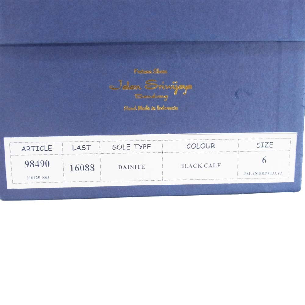 JALAN SRIWIJAYA ジャランスリウァヤ 98490 Uチップ ビジネス シューズ ブラック系 6【新古品】【未使用】【中古】