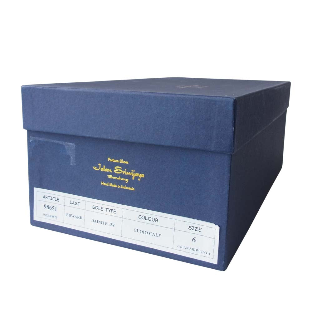JALAN SRIWIJAYA ジャランスリウァヤ 98651 プレーントゥ ビジネス シューズ ブラウン系 6【新古品】【未使用】【中古】