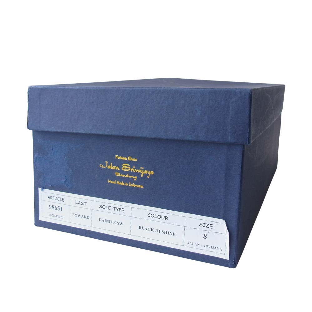 JALAN SRIWIJAYA ジャランスリウァヤ 98651 プレーントゥ ビジネス シューズ ブラック系 8【新古品】【未使用】【中古】