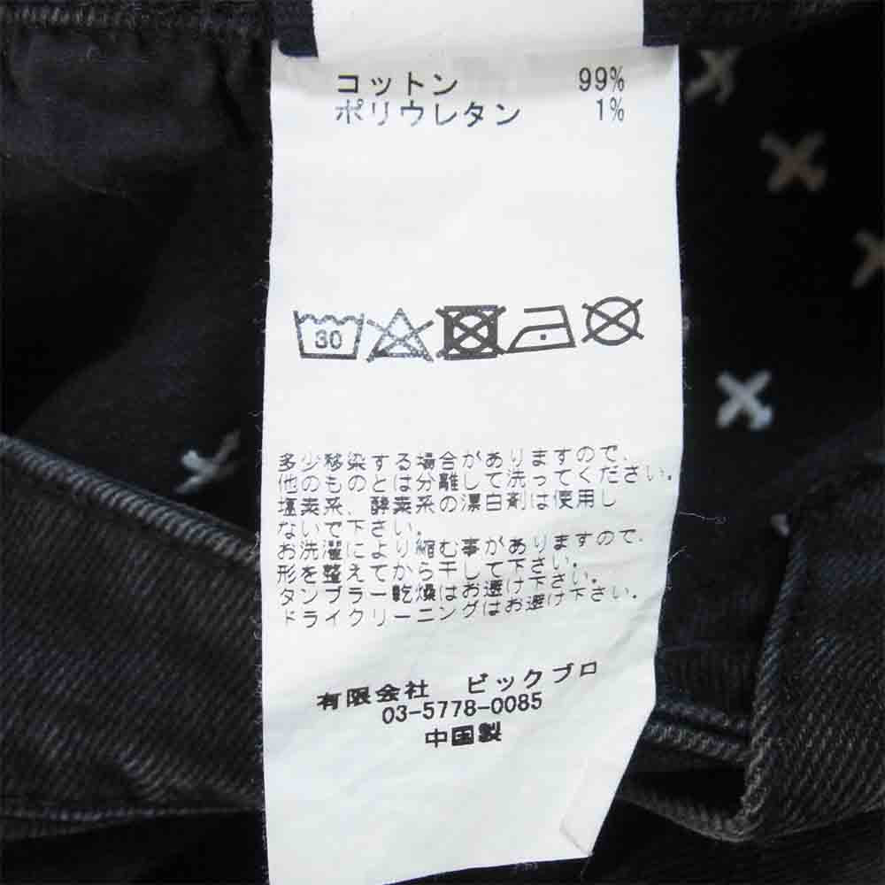 スビ ストレッチ パンツ デニムパンツ コットン クロス 刺繍 ストレッチパンツ ブラック系 30【中古】