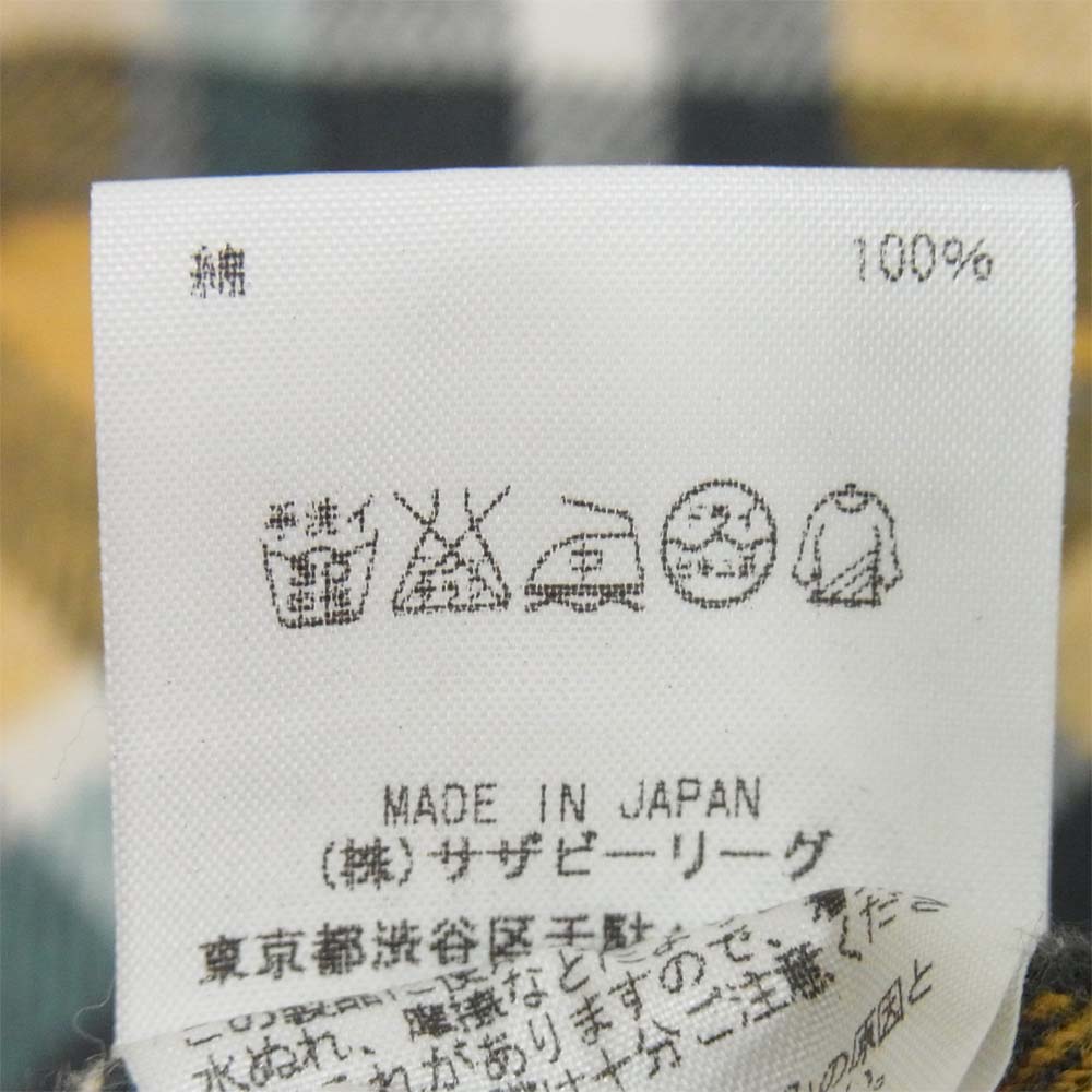 Ron Herman ロンハーマン カットオフ リペア加工 チェック ネルシャツ 長袖シャツ イエロー系 S【中古】