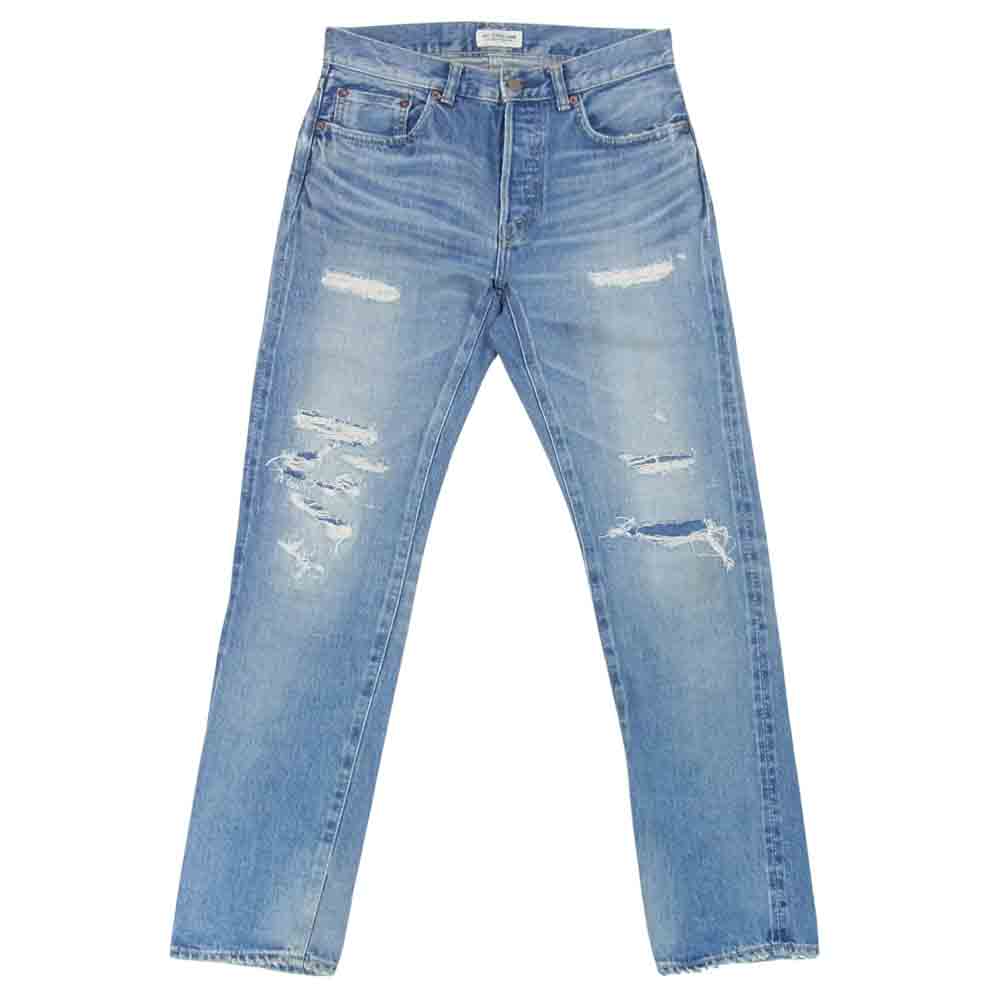 Ron Herman ロンハーマン 2920600086-1836 クラッシュ リペア加工 ボタンフライ デニムパンツ インディゴブルー系 29【中古】