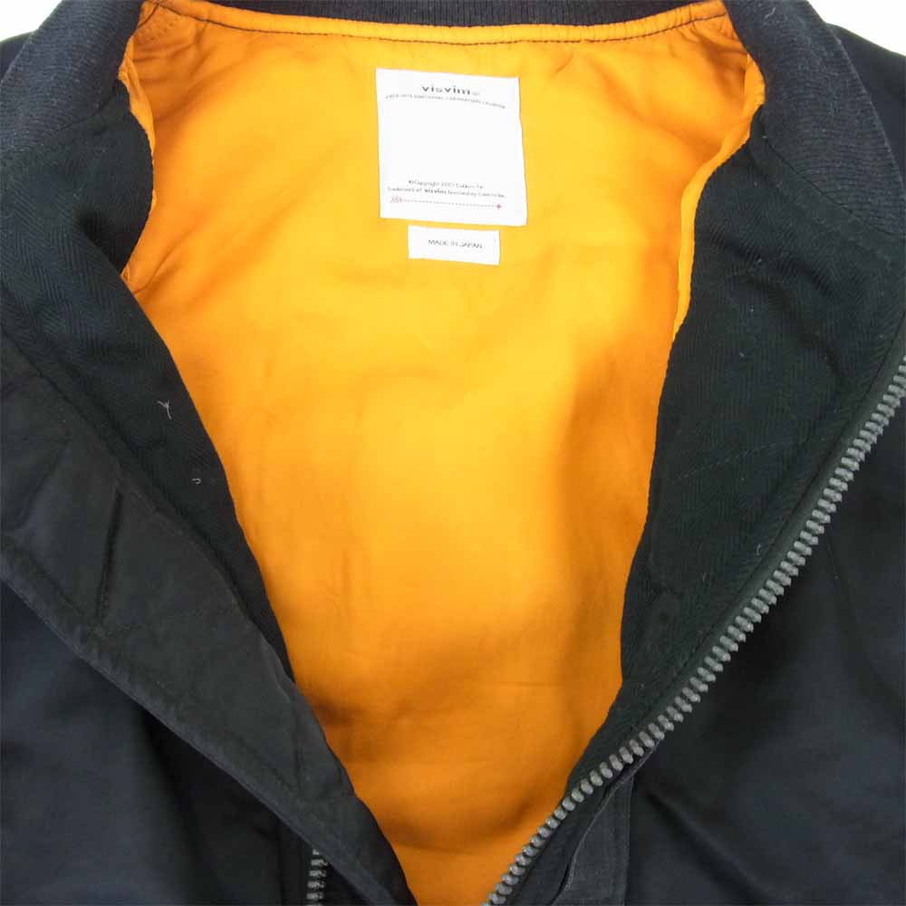 VISVIM ビズビム 20AW 0120205013018 THORSON 高密度 アーミーツイル フライト ジャケット ブラック ブラック系 1【新古品】【未使用】【中古】